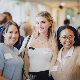 three women posing for a picture